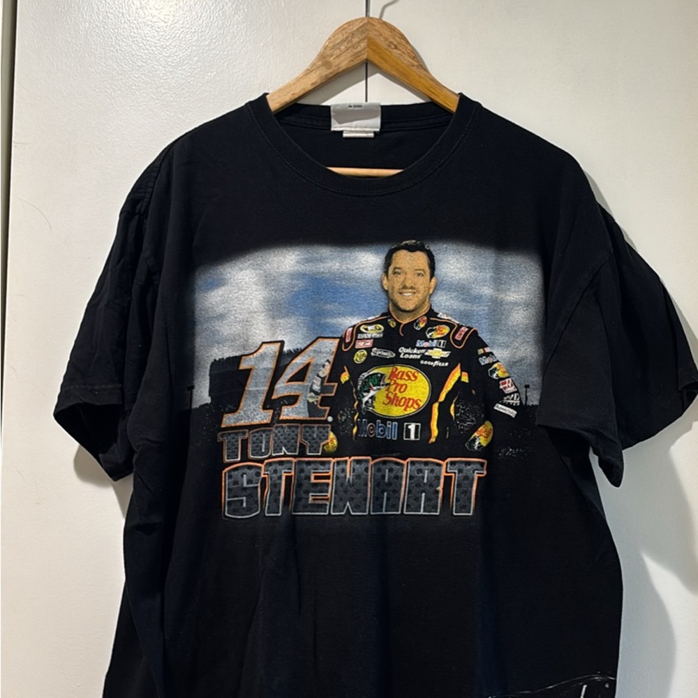 Vintage Chase Authentics Tony Stewart Black Graphic Tee